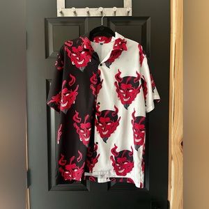 Vintage Retro Devil Button Up